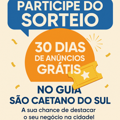 sorteio 30 dias de Anúncios Grátis